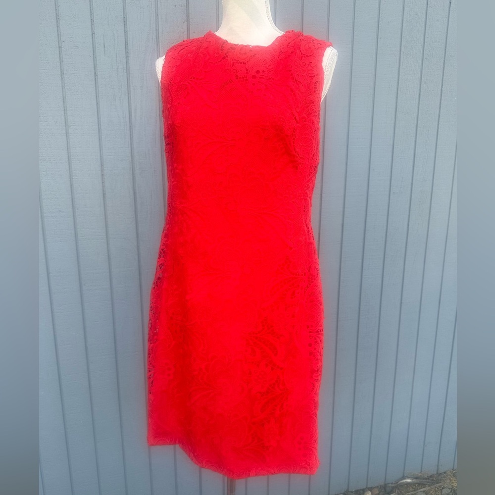 Ralph Lauren Chic Red Lace Dress